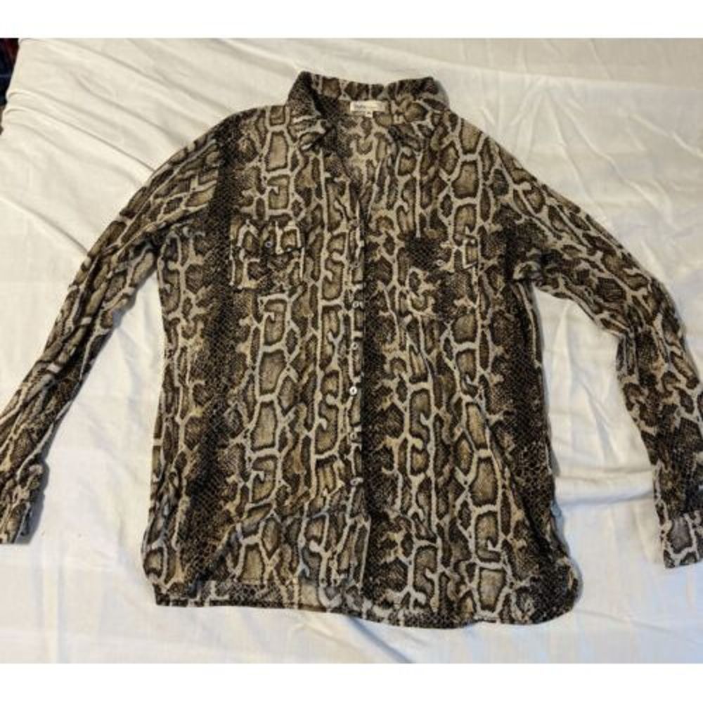 Toto Collection top blouse 3XL Snake Skin Print